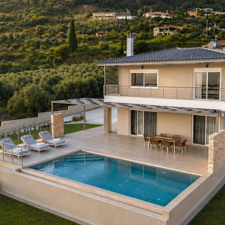 Villa Palomar Ενοικιαζόμενη βίλα Κυπαρισσία Airbnb Εταιρεία Διαχείρισης Καταλυμάτων Perla Homes